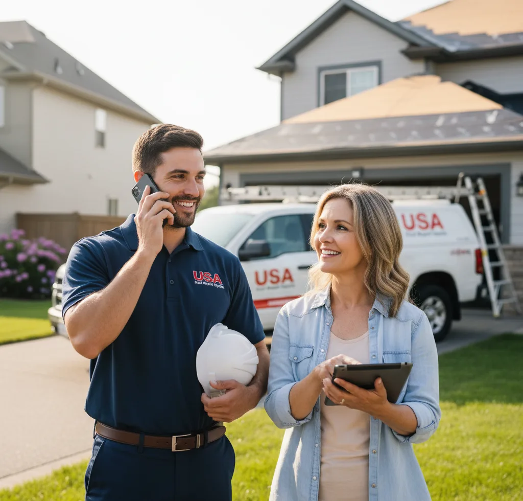 USA Roof Repair Experts customer support in Freeman